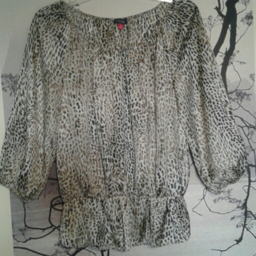 Vince Camuto Animal Print Blouse